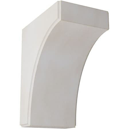Ekena Millwork 5 1/4"W x 8"D x 10"H Clarksville Wood Vintage Decor Bracket, Chalk Dust White BKTWD05X08X10CVWH